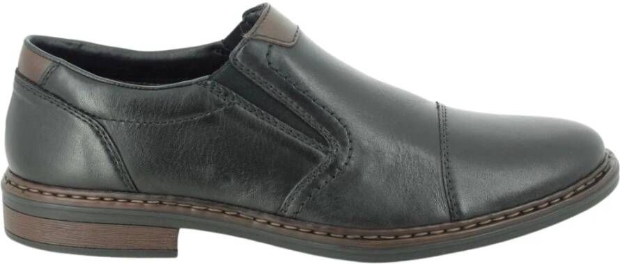 Rieker Casual leren flats Black Heren