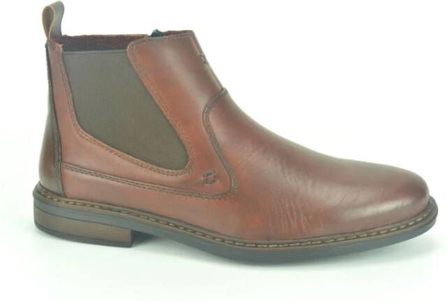 Rieker Chelsea Boot met Tiret Detail Brown Heren