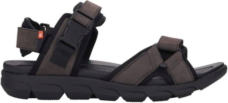 Rieker Grijze Casual Open Platte Sandalen Gray Heren