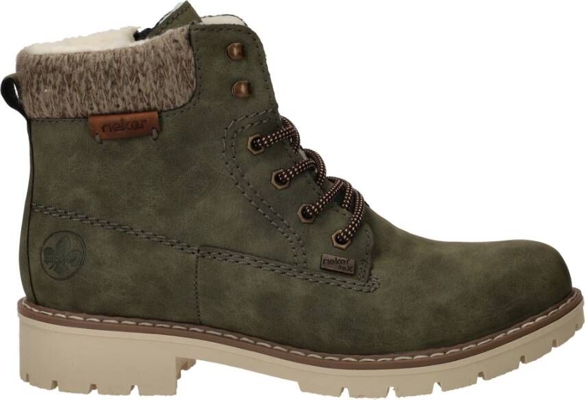 Rieker Groene veterschoenen met RemonteTex Green Dames