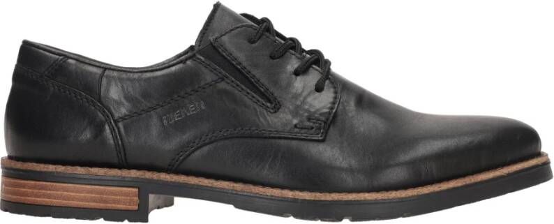 Rieker Klassieke leren veterschoen Black Heren