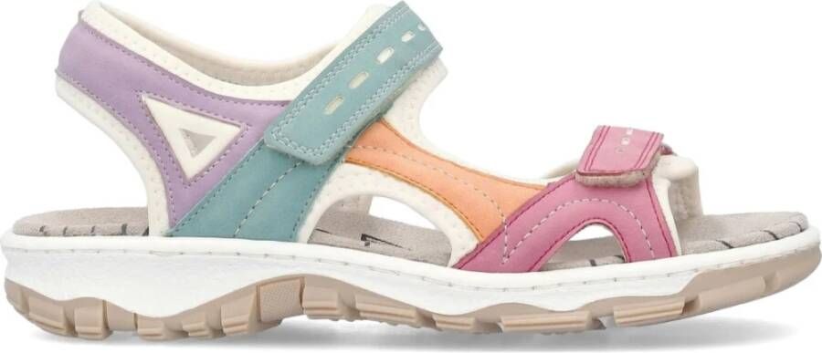 Rieker Multicolor platte sandalen voor vrouwen Multicolor Dames