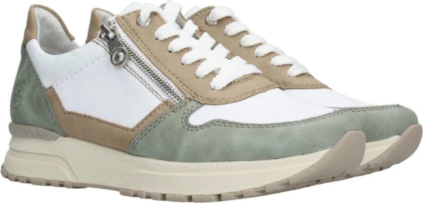 Rieker Multigekleurde Leren Sneaker met Rits Multicolor Dames