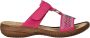 Rieker Roze Diamantpatroon Zomer Slipper Pink Dames - Thumbnail 8