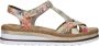 Rieker Gouden Metallic Sandaal met Print Multicolor Dames - Thumbnail 2