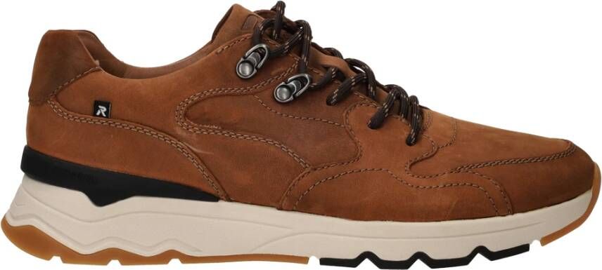 Rieker Sportieve Evolution Sneaker van Cognac Leer Brown Heren