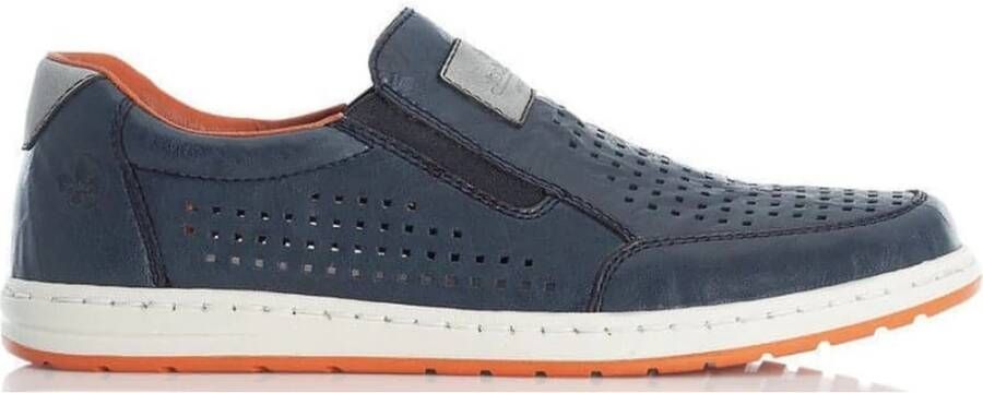 Rieker Stijlvolle leren sneakers voor heren Blauw Heren