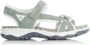 Rieker Stijlvolle Groene Platte Sandalen Groen Dames - Thumbnail 1