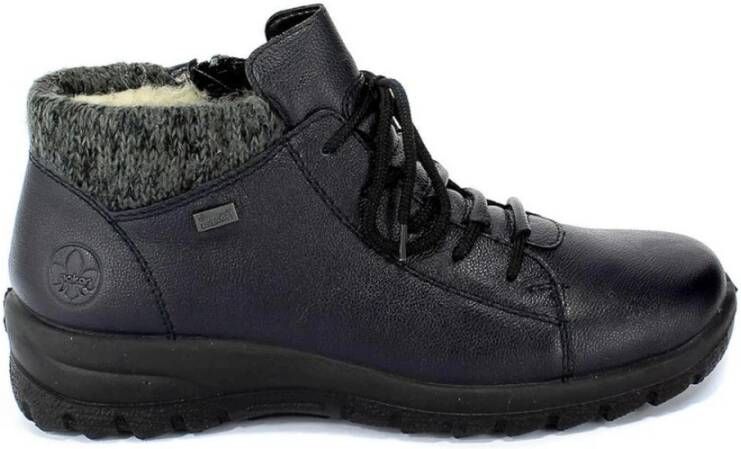 Rieker Casual Leren Booties Blijf Elegant en Comfortabel Black Dames