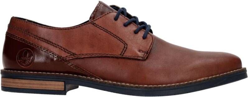 Rieker Stijlvolle leren veterschoen Brown Heren