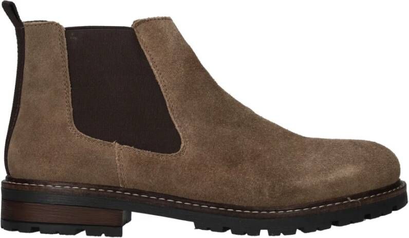 Rieker Taupe Suède Chelsea Boot voor Heren Beige Heren