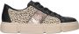 Rieker Trendy damessneaker met beige zwarte print en metallic detail Zwart Heren - Thumbnail 2