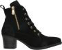 Rieker Trendy dames veterlaarsjes met gouden details Black Dames - Thumbnail 2