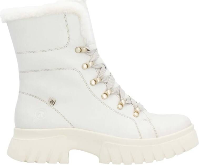 Rieker Witte Casual Enkellaarsjes voor Dames White Dames