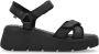 Rieker Zwarte Casual Platte Sandalen Vrouwen Black Dames - Thumbnail 1