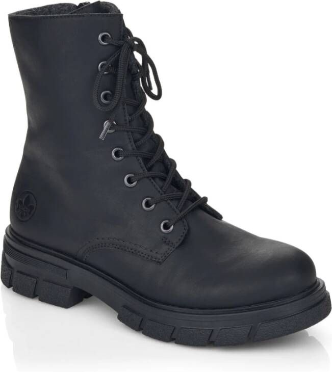 Rieker Zwarte Gesloten Booties Black Dames