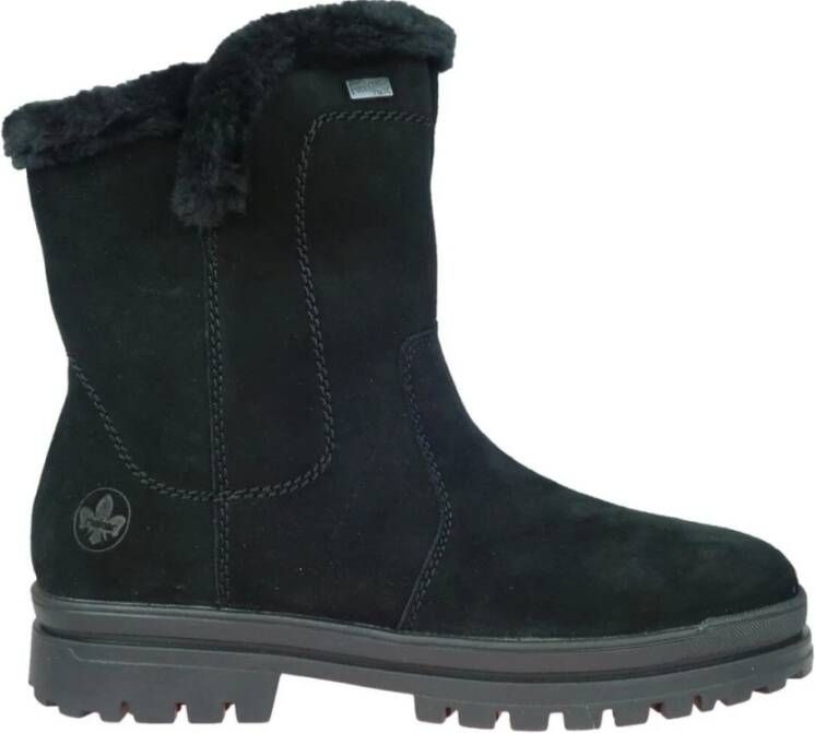 Rieker Zwarte Winterlaarzen met Verwijderbare Studs Black Dames