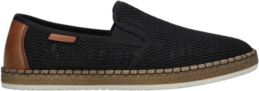 Rieker Zwarte Textiel Veterschoen Espadrilles Black Heren