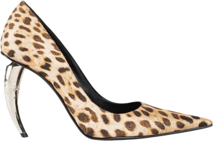 Roberto Cavalli Dierenprint Hoge Hak Pumps Brown Dames