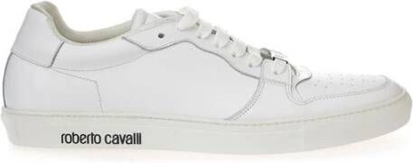 Roberto Cavalli Witte Leren Sneakers Luxe Schoeisel White Dames