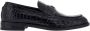 Roberto Cavalli Krokodil-Effect Penny Loafers Black Heren - Thumbnail 1