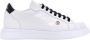 Roberto Cavalli Logo Leren Sneakers Klassieke Vetersluiting White Heren - Thumbnail 1