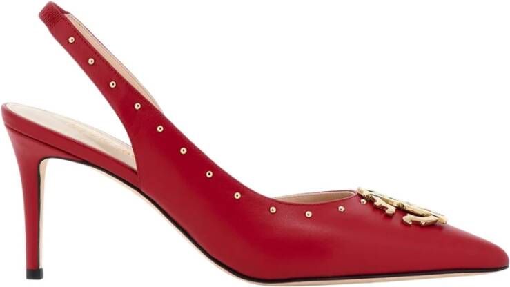 Roberto Cavalli Luxe leren slingbacks voor speciale gelegenheden Red Dames