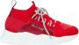 Roberto Cavalli Slip-On Sneakers met Slangeneffect Red Dames - Thumbnail 1