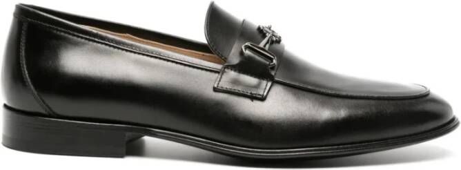 Roberto Cavalli Zwarte Leren Casual Loafers Black Heren