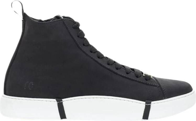 Roberto Cavalli Chique Zwarte Suède Sneakers voor Black