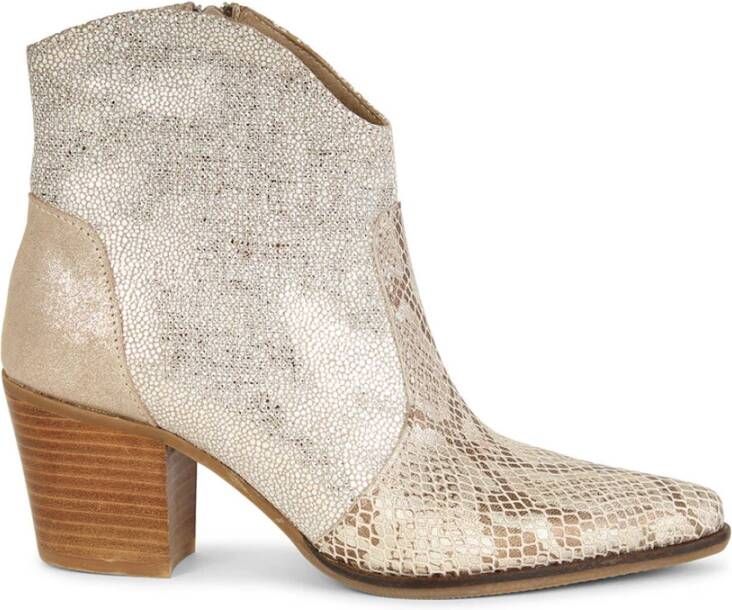 Roberto d'Angelo Stijlvolle enkellaars Piere Beige Dames