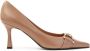 Roberto Festa 70`s Stijl Leren Pumps Beige Dames - Thumbnail 1