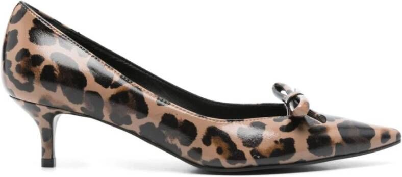 Roberto Festa Animalier David Bruin Leren Pumps Brown Dames