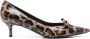 Roberto Festa Animalier David Bruin Leren Pumps Brown Dames - Thumbnail 1