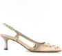 Roberto Festa Beige Satijnen Nausica Slingback Sandalen Beige Dames - Thumbnail 1