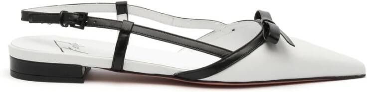 Roberto Festa Bicolor Leren Slingback Schoenen White Dames