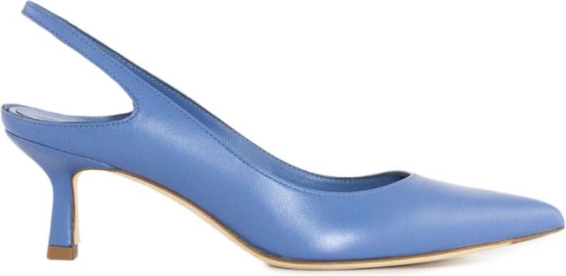 Roberto Festa Blauwe Kalfsleren Pumps met Puntige Neus Blue Dames