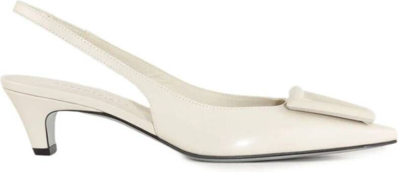 Roberto Festa Bone White Leren Slingback Sandalen White Dames