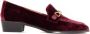 Roberto Festa Bordeaux Velvet Axel Loafer Goud-tone Red Dames - Thumbnail 1