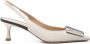 Roberto Festa Elegante Beige Leren Slingback Sandalen Beige Dames - Thumbnail 1