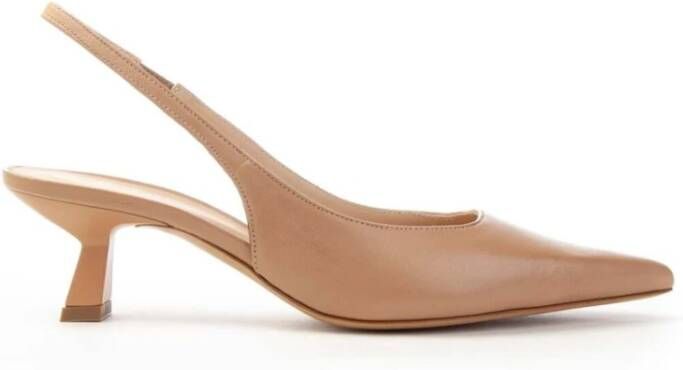 Roberto Festa Elegante puntige slingback sandaal Beige Dames