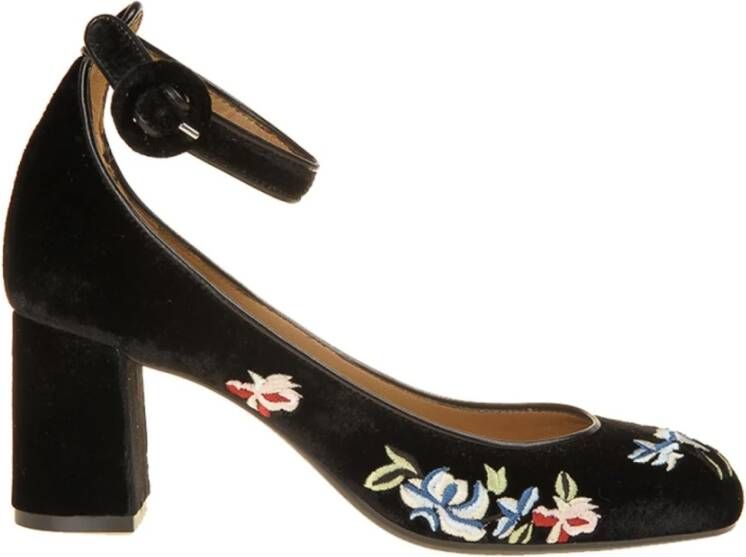 Roberto Festa Fluweel Geborduurde Pumps T60 Zwart Dames