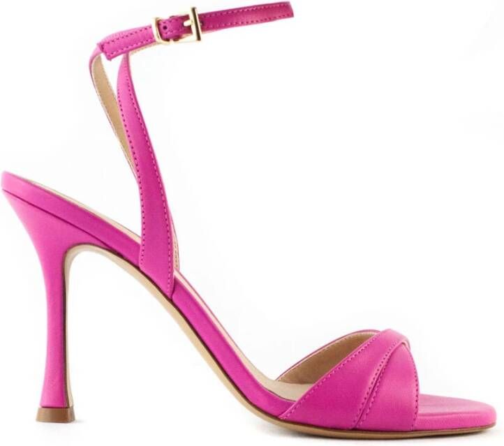 Roberto Festa Fuchsia Leren Sandalen met Verstelbare Enkelband Pink Dames