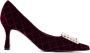 Roberto Festa Gestikte Velvet Lilly Pumps Bordeaux Red Dames - Thumbnail 1