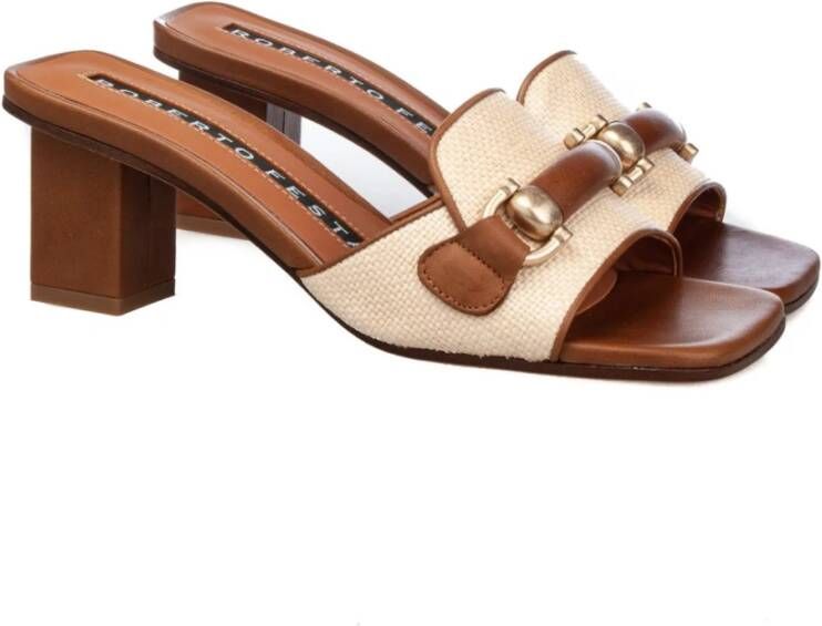 Roberto Festa Heeled Mules Beige Dames