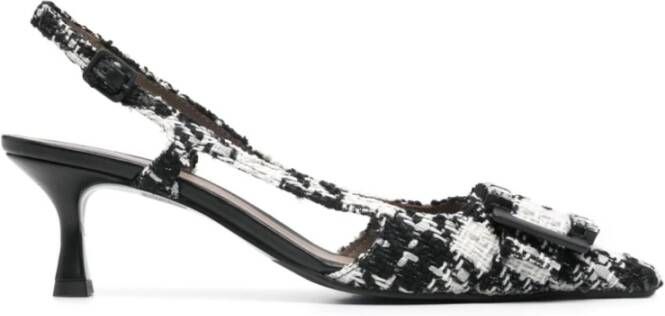 Roberto Festa Kristallen Gesp Slingback Hakken Black Dames