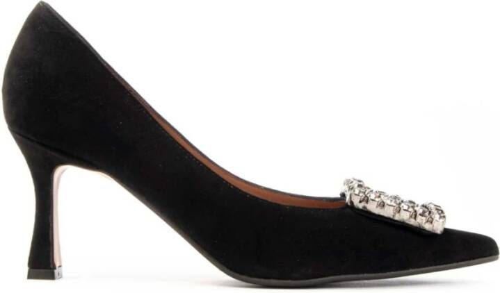 Roberto Festa Lilly Suède Pumps met Bijoux Accessoire Zwart Dames