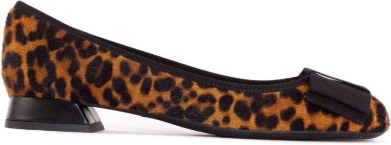 Roberto Festa Luipaardprint Ballerina Schoenen Bruin Brown Dames