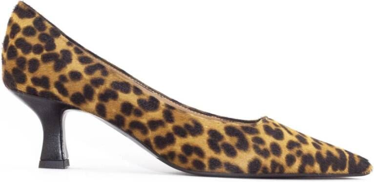 Roberto Festa Luipaardprint Puntige Hakpumps Brown Dames