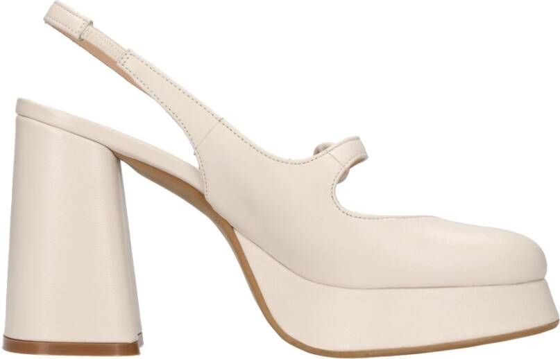 Roberto Festa Milano With Heel Cream Beige Dames